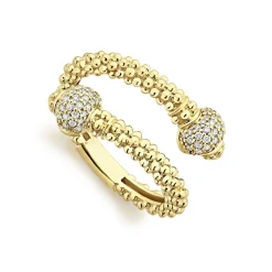 Diamonds<LAGOS 18K Gold Diamond Ball Wrap Ring