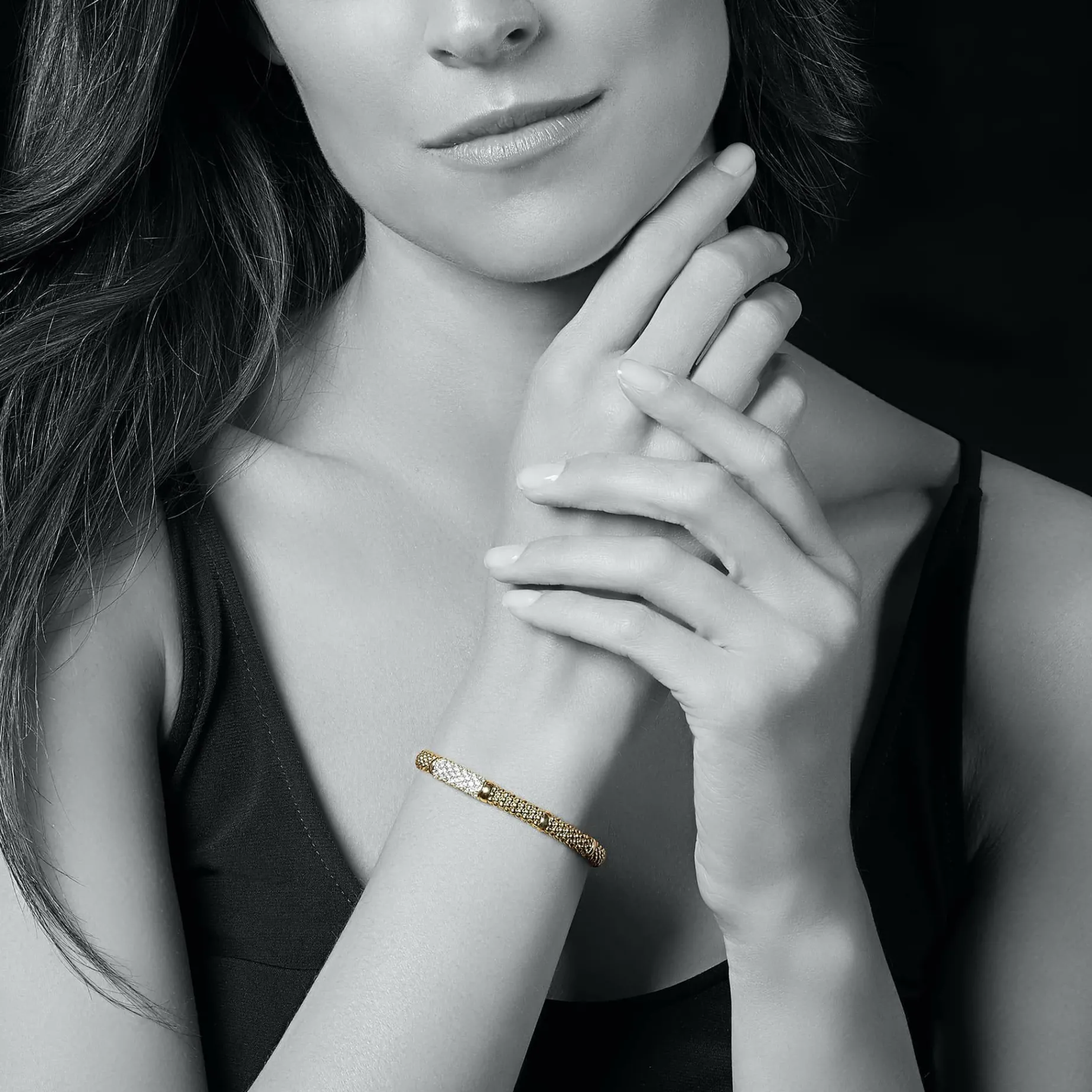 Diamonds<LAGOS 18K Gold Diamond Bracelet | 6Mm