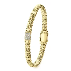 Gold<LAGOS 18K Gold Diamond Bracelet | 6Mm