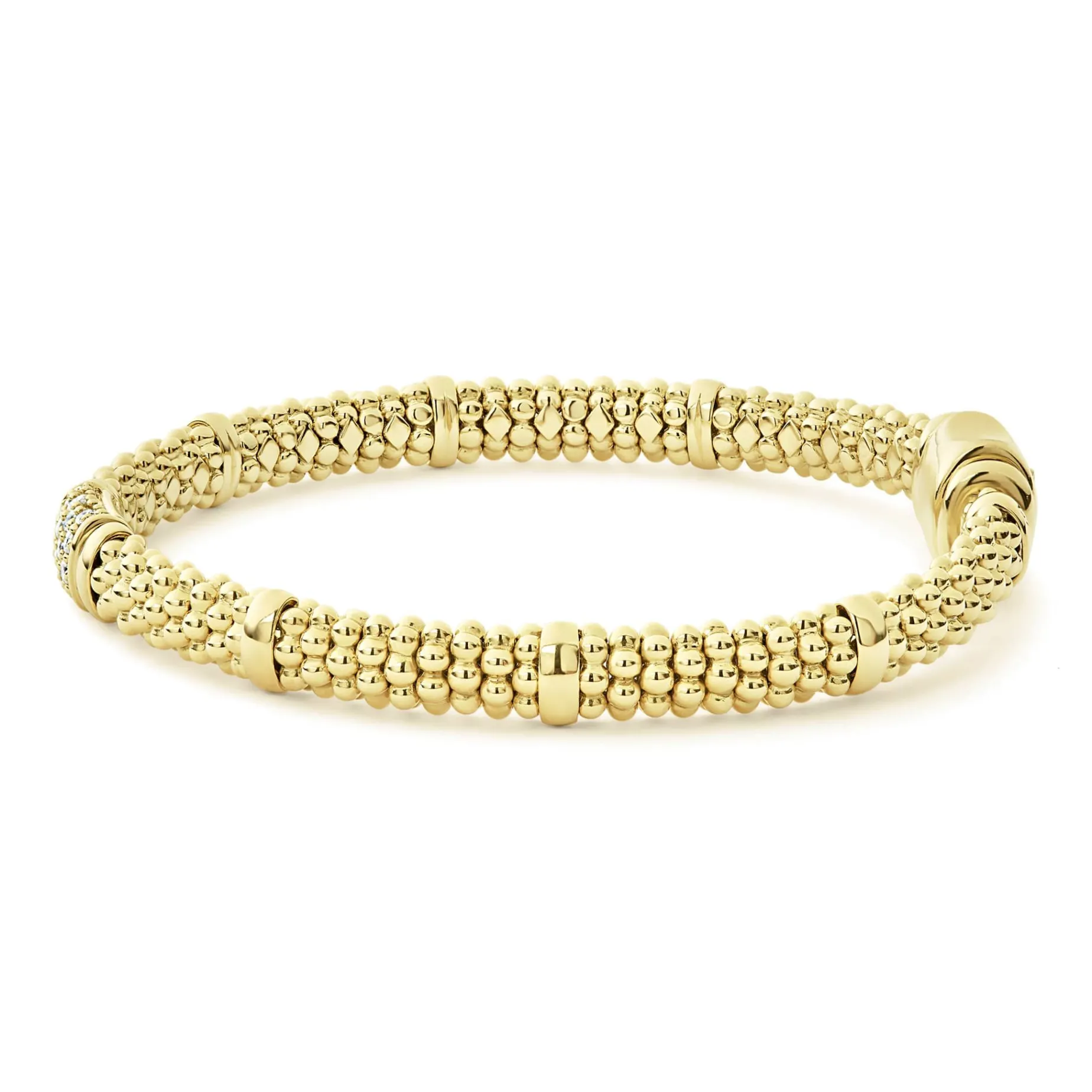 Gold<LAGOS 18K Gold Diamond Bracelet | 6Mm
