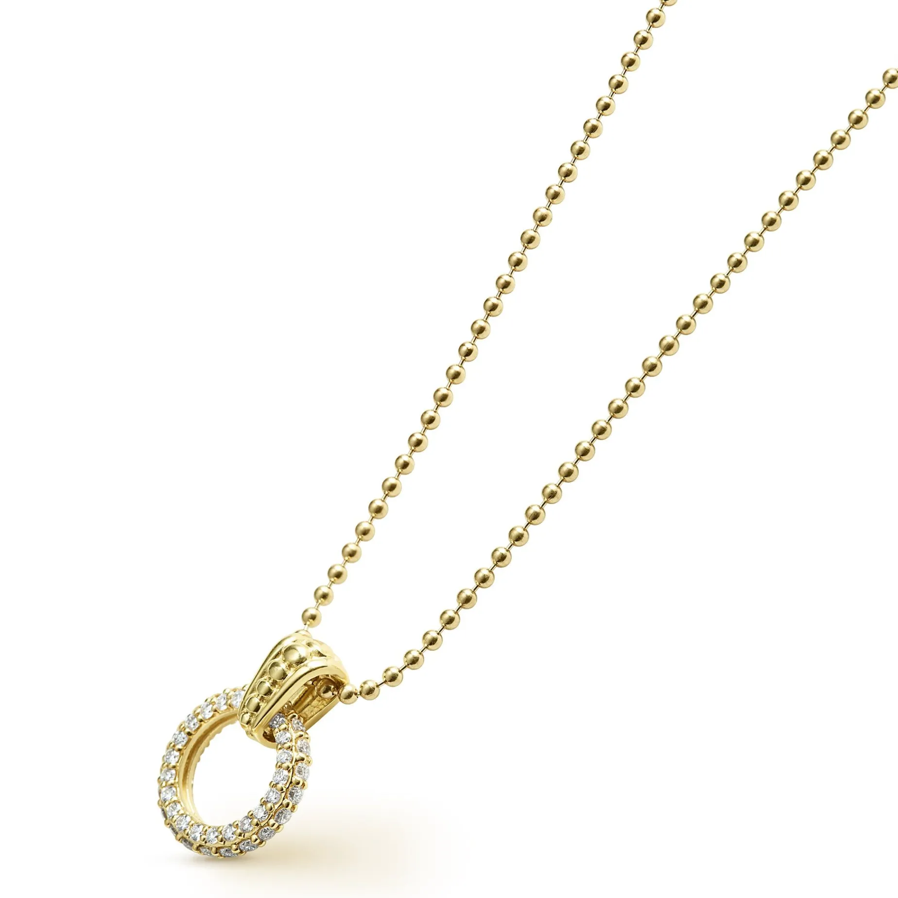 Pendant Necklaces<LAGOS 18K Gold Diamond Circle Pendant Necklace