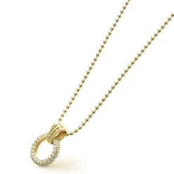 Diamonds<LAGOS 18K Gold Diamond Circle Pendant Necklace