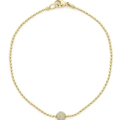 Gold<LAGOS 18K Gold Diamond Sphere Bracelet