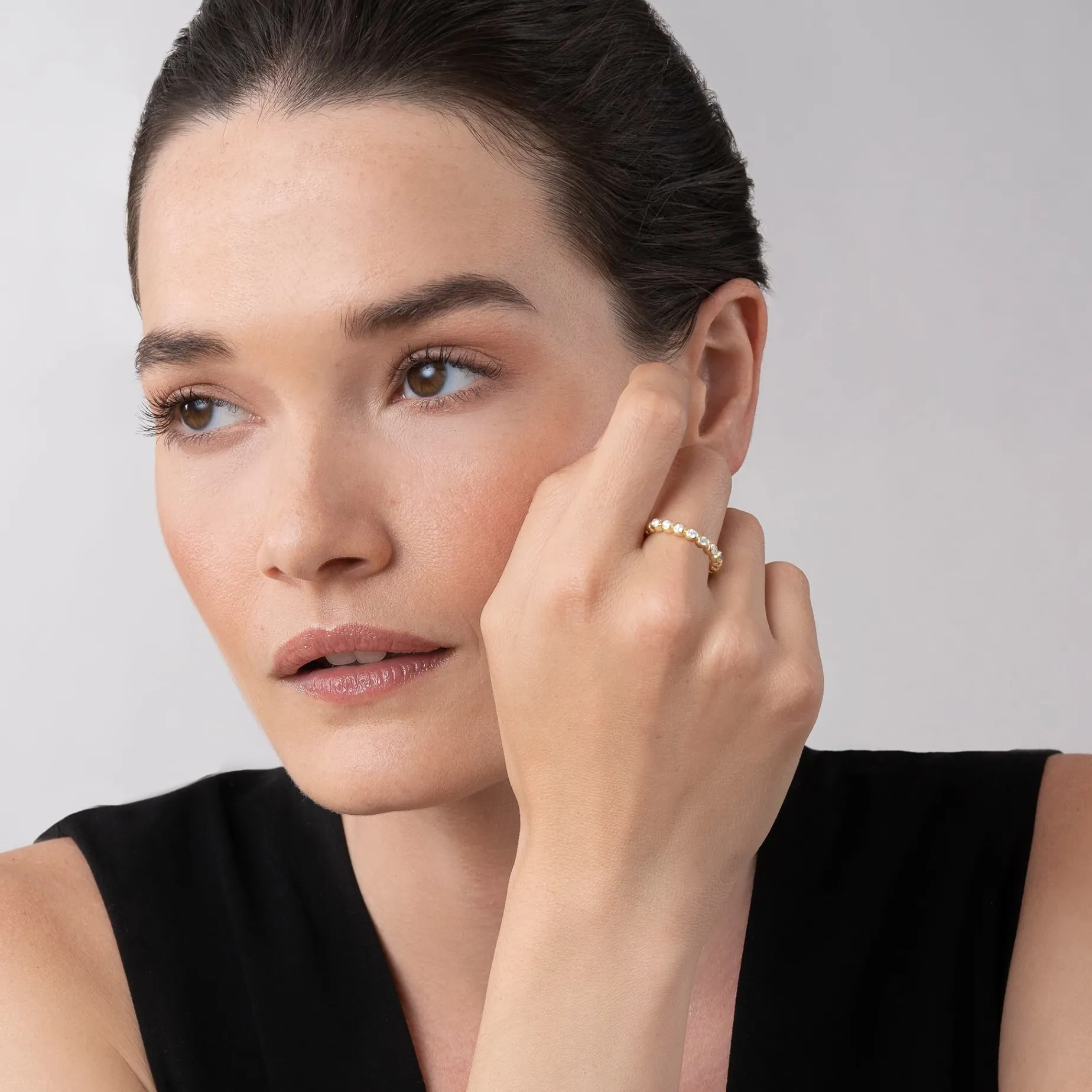 Diamonds<LAGOS 18K Gold Diamond Stacking Ring Set