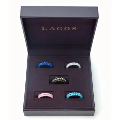Gold<LAGOS 18K Gold Diamond Stacking Ring Set