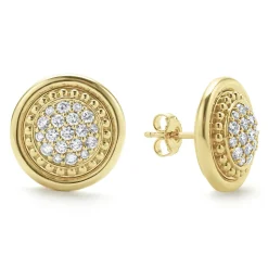 Stud Earrings<LAGOS 18K Gold Diamond Stud Earrings