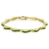 Gemstones<LAGOS 18K Gold Emerald Link Wave Bracelet