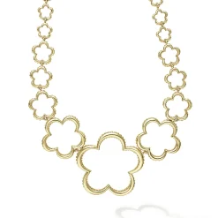 Gold<LAGOS 18K Gold Floral Link Necklace