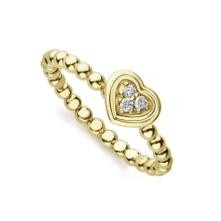 Diamonds<LAGOS 18K Gold Heart Diamond Ring