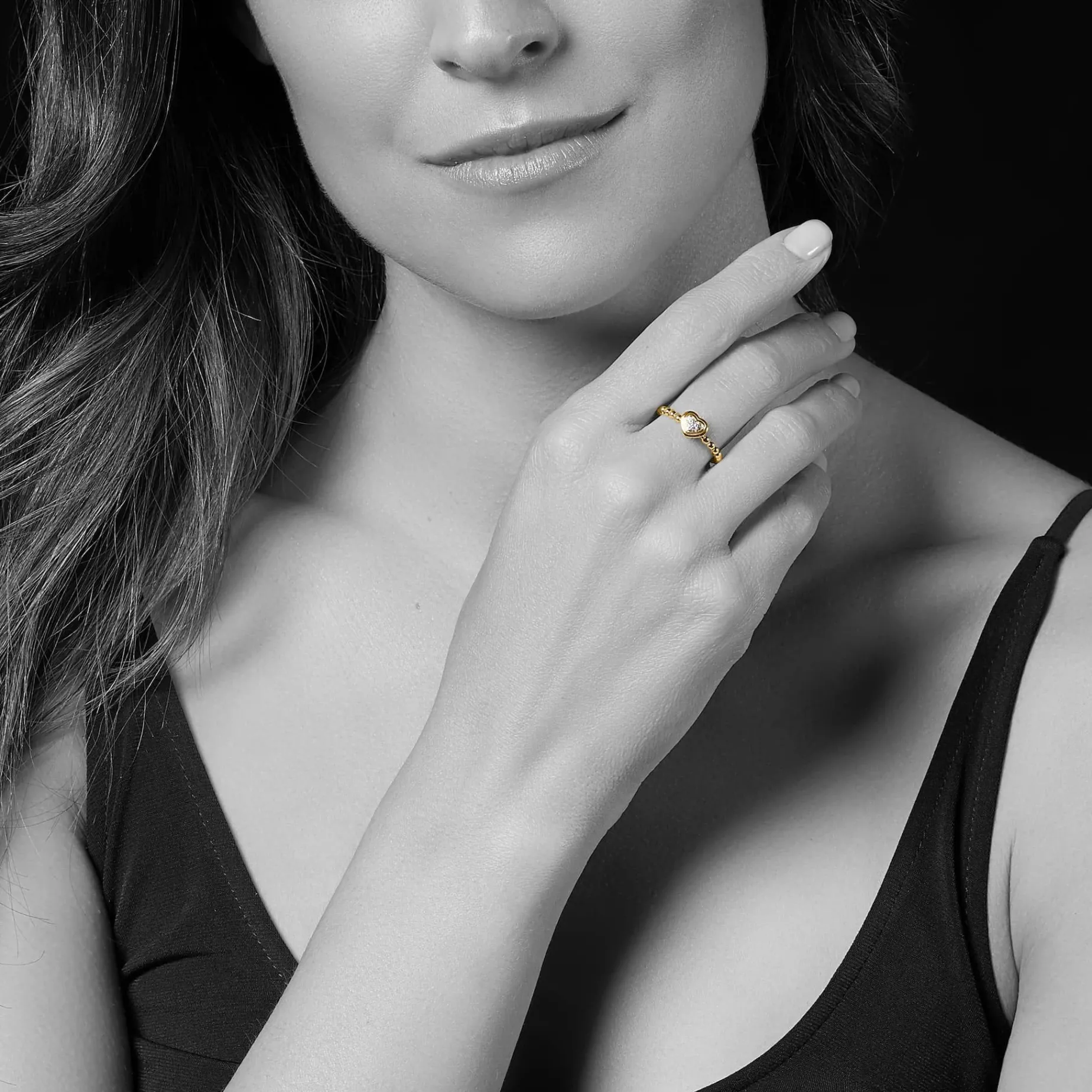 Diamonds<LAGOS 18K Gold Heart Diamond Ring