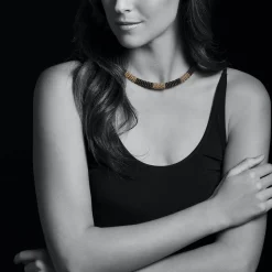 Gold<LAGOS 18K Gold Large Station Ceramic Beaded Necklace | 9Mm