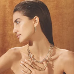 Drop Earrings<LAGOS 18K Gold Link Drop Earrings