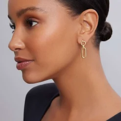 Gold<LAGOS 18K Gold Link Drop Earrings