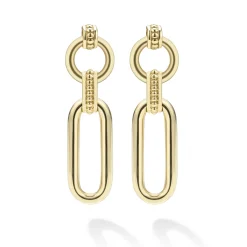 Gold<LAGOS 18K Gold Link Drop Earrings