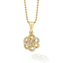 Diamonds<LAGOS 18K Gold Love Knot Diamond Pendant Necklace