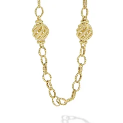 Gold<LAGOS 18K Gold Open Ball Link Necklace