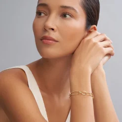 Gold<LAGOS 18K Gold Oval Link Bracelet