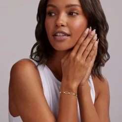 Gold<LAGOS 18K Gold Petite Link Bracelet