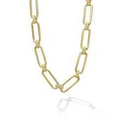 Gold<LAGOS 18K Gold Petite Link Necklace