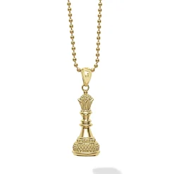 Gold<LAGOS 18K Gold Queen Pendant Necklace