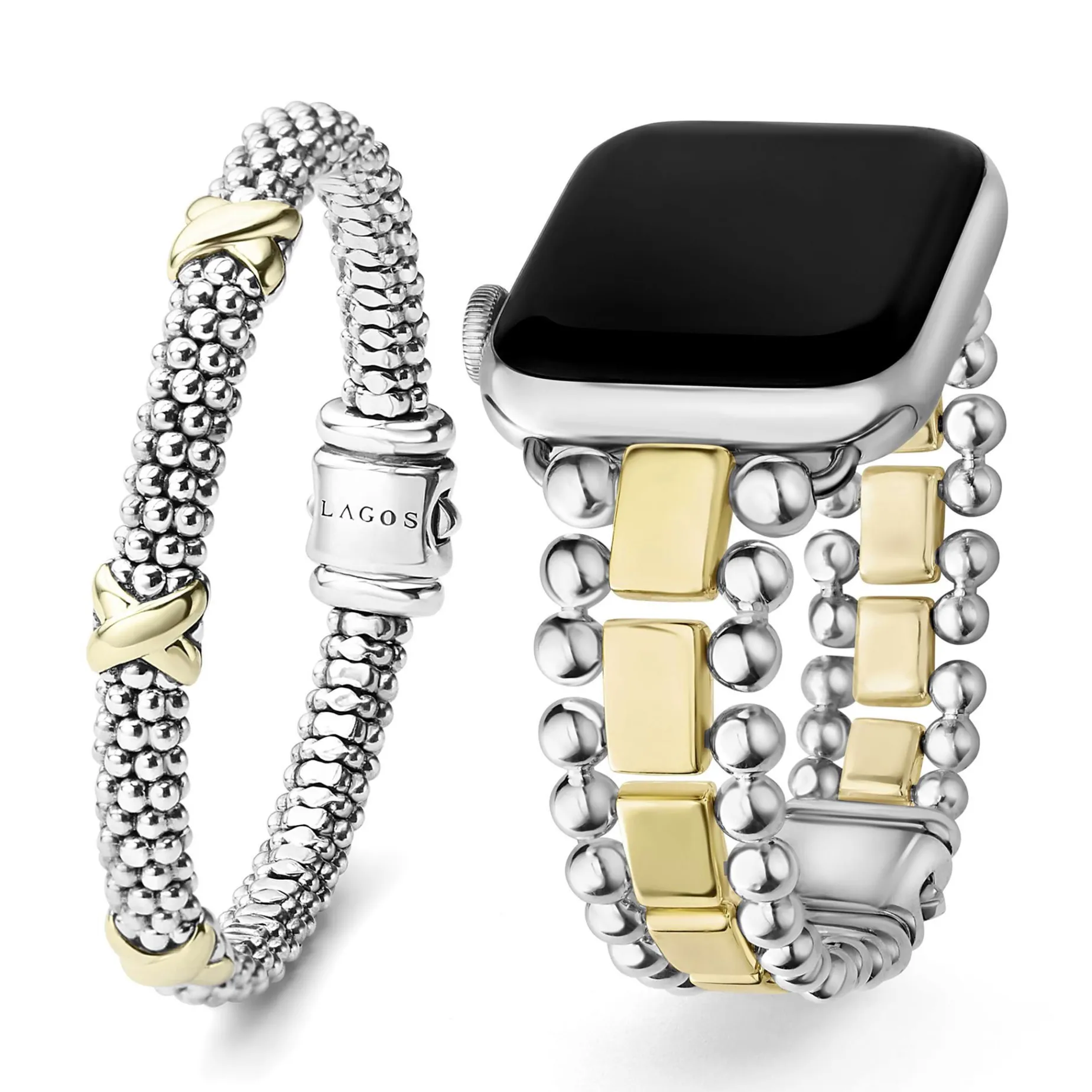 Two-Tone<LAGOS 18K Gold Smart Caviar Gift Set