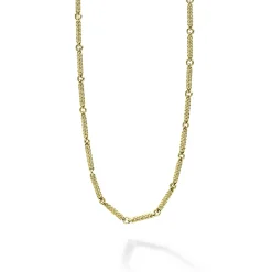 Gold<LAGOS 18K Gold Superfine Caviar Link Necklace