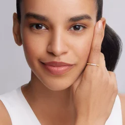 Gold<LAGOS 18K Gold Superfine Diamond Stacking Ring