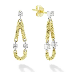 Diamonds<LAGOS 18K Gold Superfine Diamond Tear Drop Earrings
