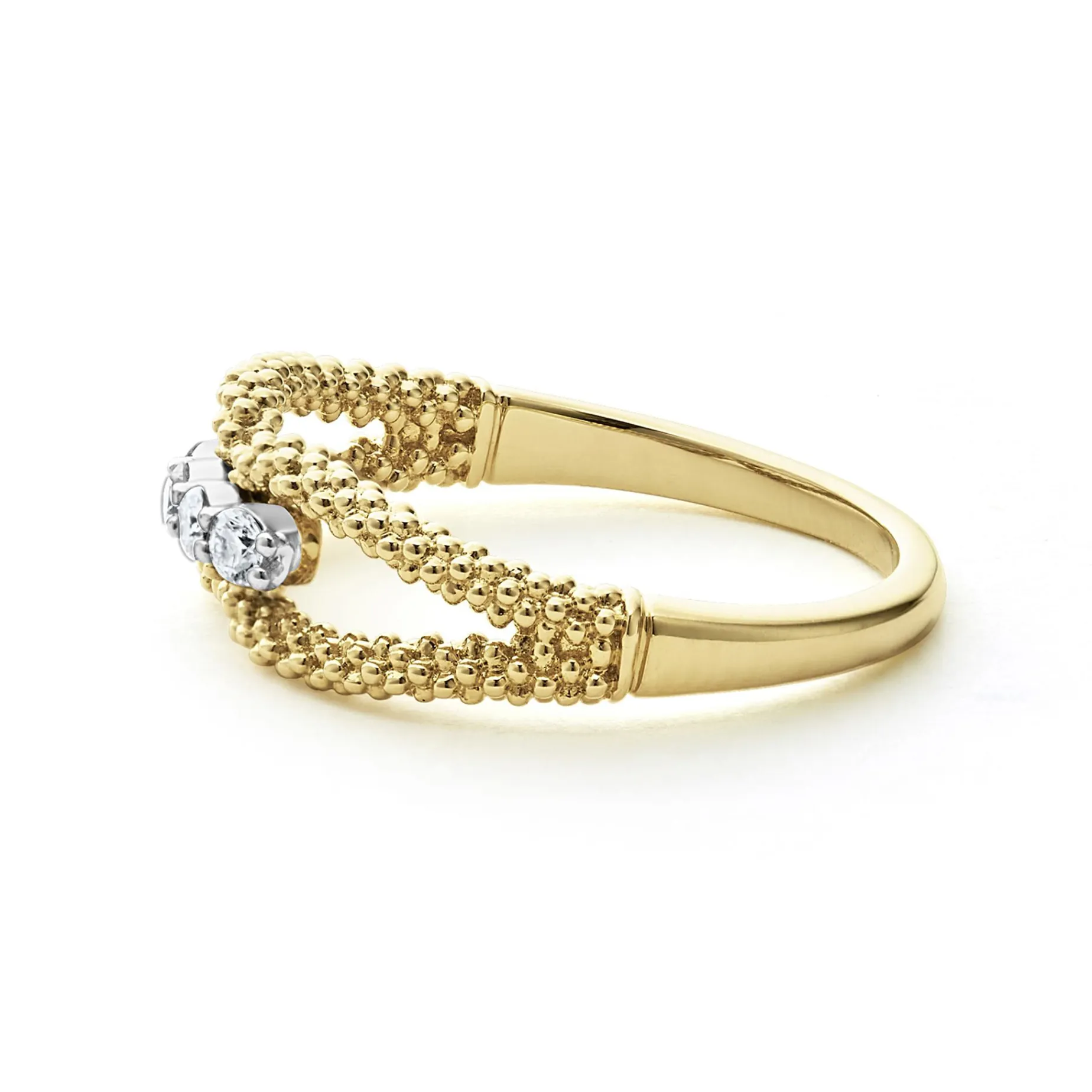 Diamonds<LAGOS 18K Gold Superfine Diamond Center Ring
