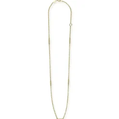 Gold<LAGOS 18K Gold Superfine Station Chain Necklace
