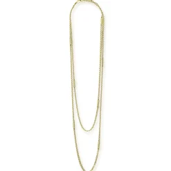 Gold<LAGOS 18K Gold Superfine Station Chain Necklace