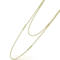 Gold<LAGOS 18K Gold Superfine Station Chain Necklace