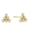 Gold<LAGOS 18K Gold Triangle Diamond Stud Earrings