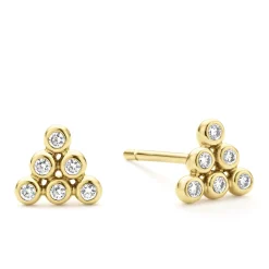 Diamonds<LAGOS 18K Gold Triangle Diamond Stud Earrings