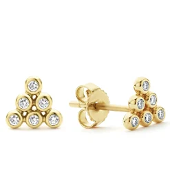 Diamonds<LAGOS 18K Gold Triangle Diamond Stud Earrings