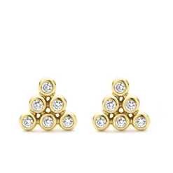Diamonds<LAGOS 18K Gold Triangle Diamond Stud Earrings