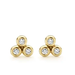 Stud Earrings<LAGOS 18K Gold Triangle Diamond Stud Earrings