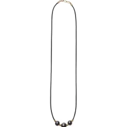 Necklaces & Chains<LAGOS 18K Gold Triple Black Pearl Necklace