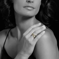 Diamonds<LAGOS 18K Gold X Black Diamond Ring