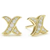 Stud Earrings<LAGOS 18K Gold X Diamond Stud Earrings