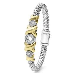 Diamonds<LAGOS 18K Gold Xo Diamond Bracelet | 6Mm
