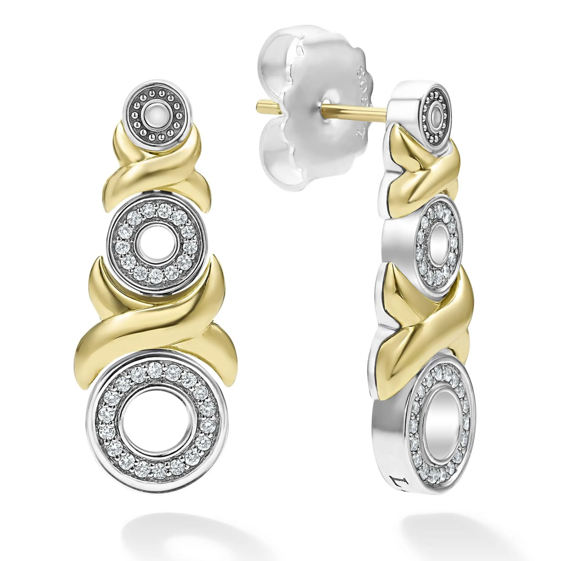 Diamonds<LAGOS 18K Gold Xo Diamond Drop Earrings