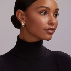 Two-Tone<LAGOS 18K Gold Xo Diamond Earrings