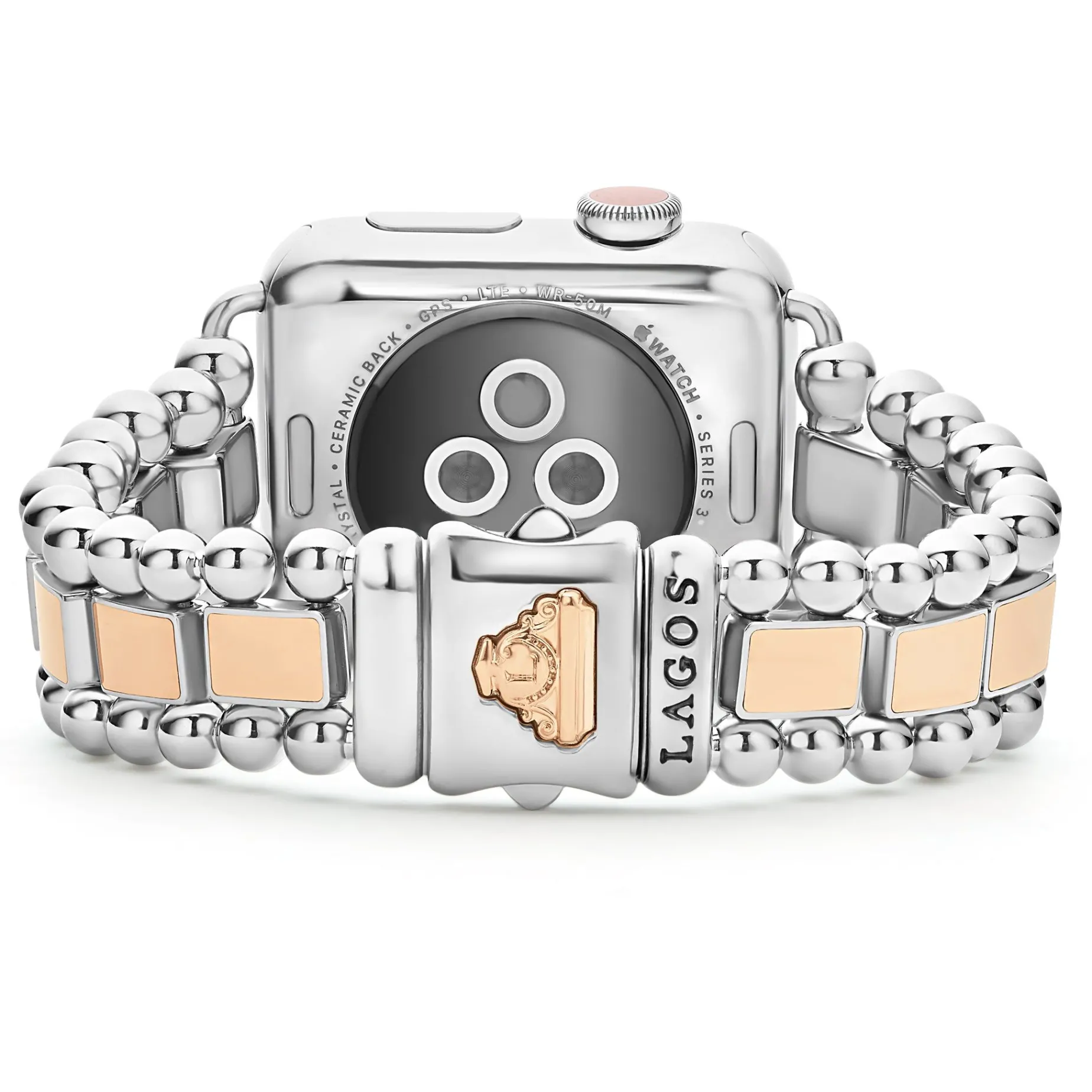 Watch Bracelets<LAGOS 18K Rose Gold And Stainless Steel Watch Bracelet-38-45Mm