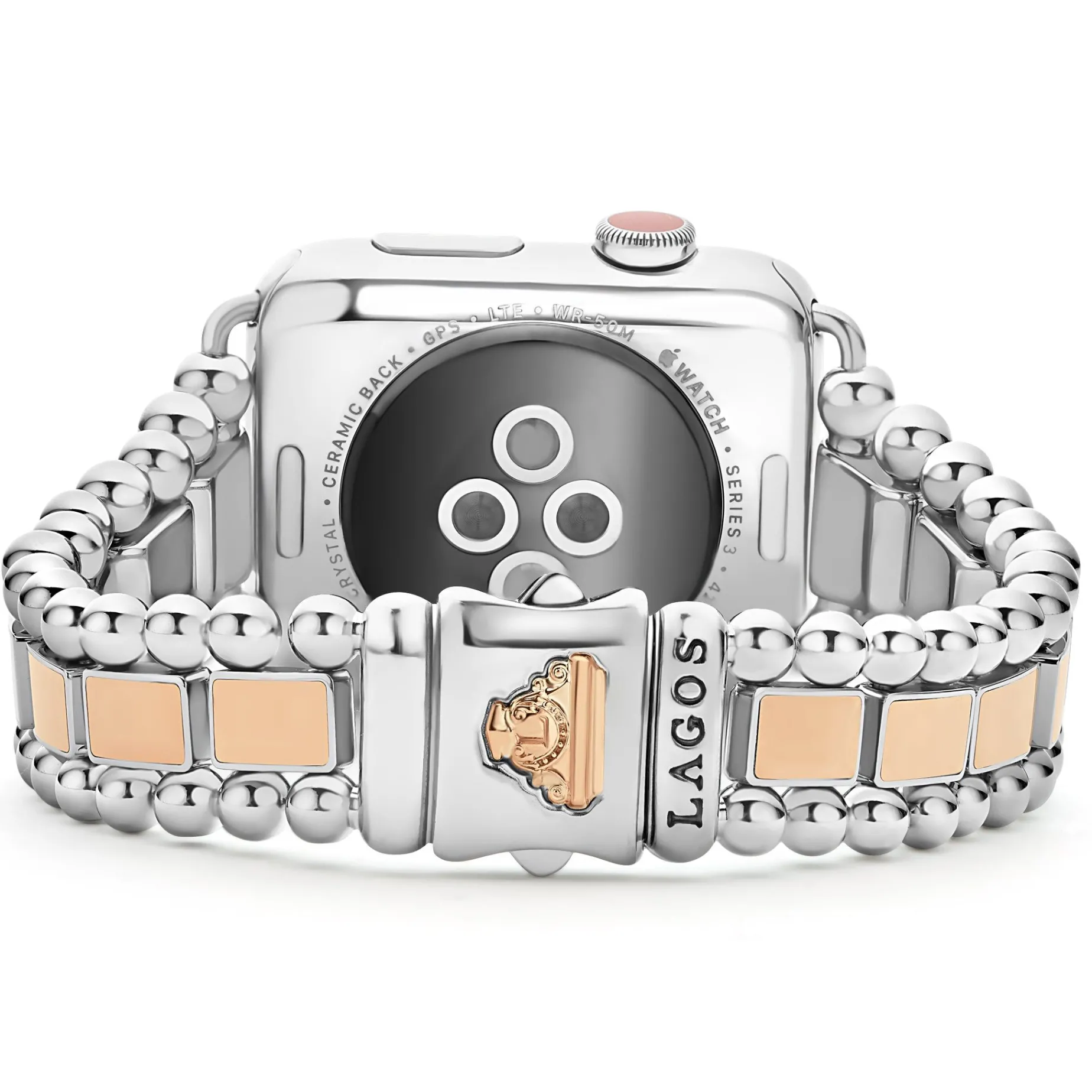 Watch Bracelets<LAGOS 18K Rose Gold And Stainless Steel Watch Bracelet-42-49Mm