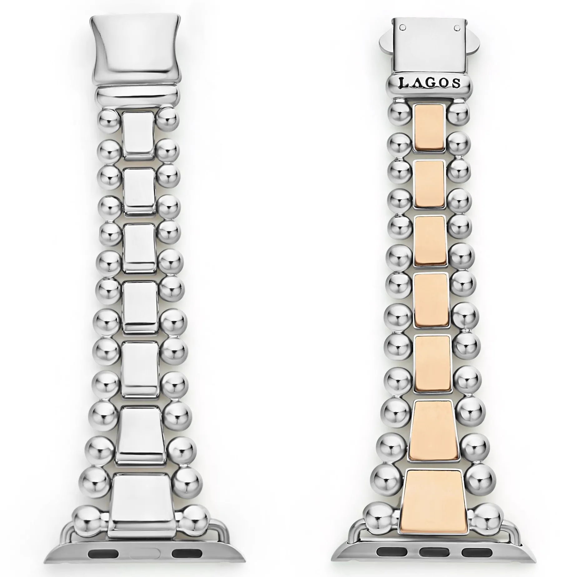 Watch Bracelets<LAGOS 18K Rose Gold And Stainless Steel Watch Bracelet-42-49Mm