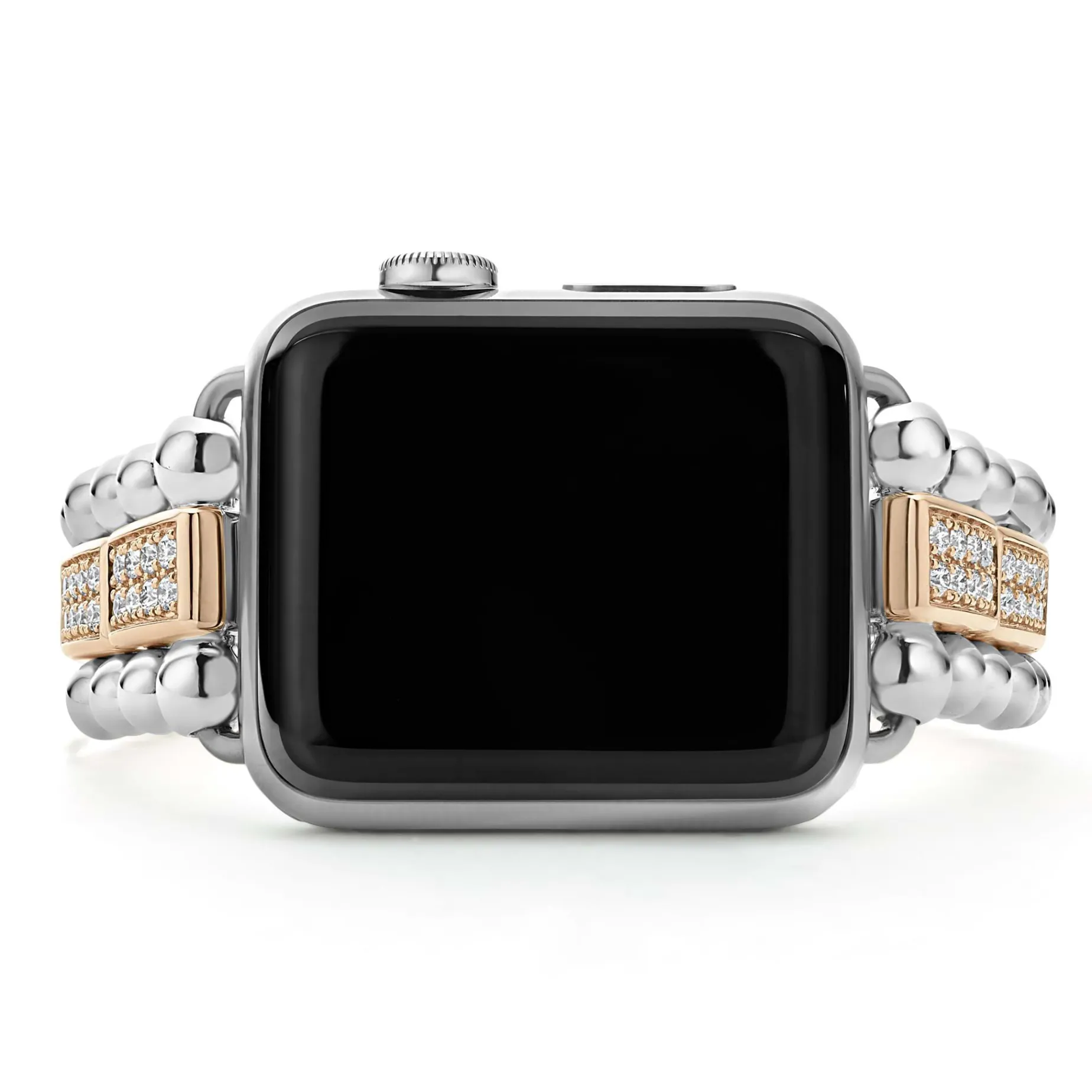 Diamonds<LAGOS 18K Rose Gold And Sterling Silver Half Diamond Watch Bracelet-38-45Mm