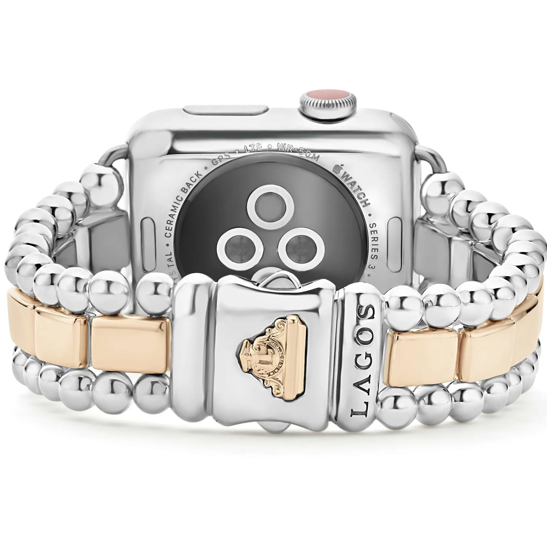 Diamonds<LAGOS 18K Rose Gold And Sterling Silver Half Diamond Watch Bracelet-38-45Mm