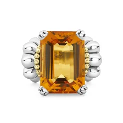 Gemstones<LAGOS Large Emerald-Cut Citrine Ring