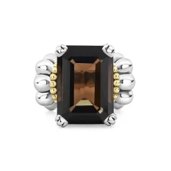 Gemstones<LAGOS Large Emerald-Cut Smokey Quartz Ring